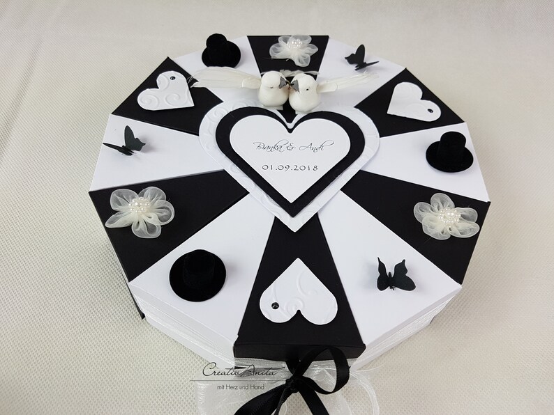 Black And White Wedding Cake Cake Money Gift -