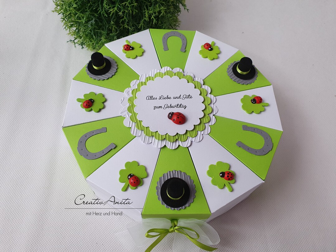 Schachteltorte Torte GLÜCK Geldgeschenk Geburtstag - Etsy