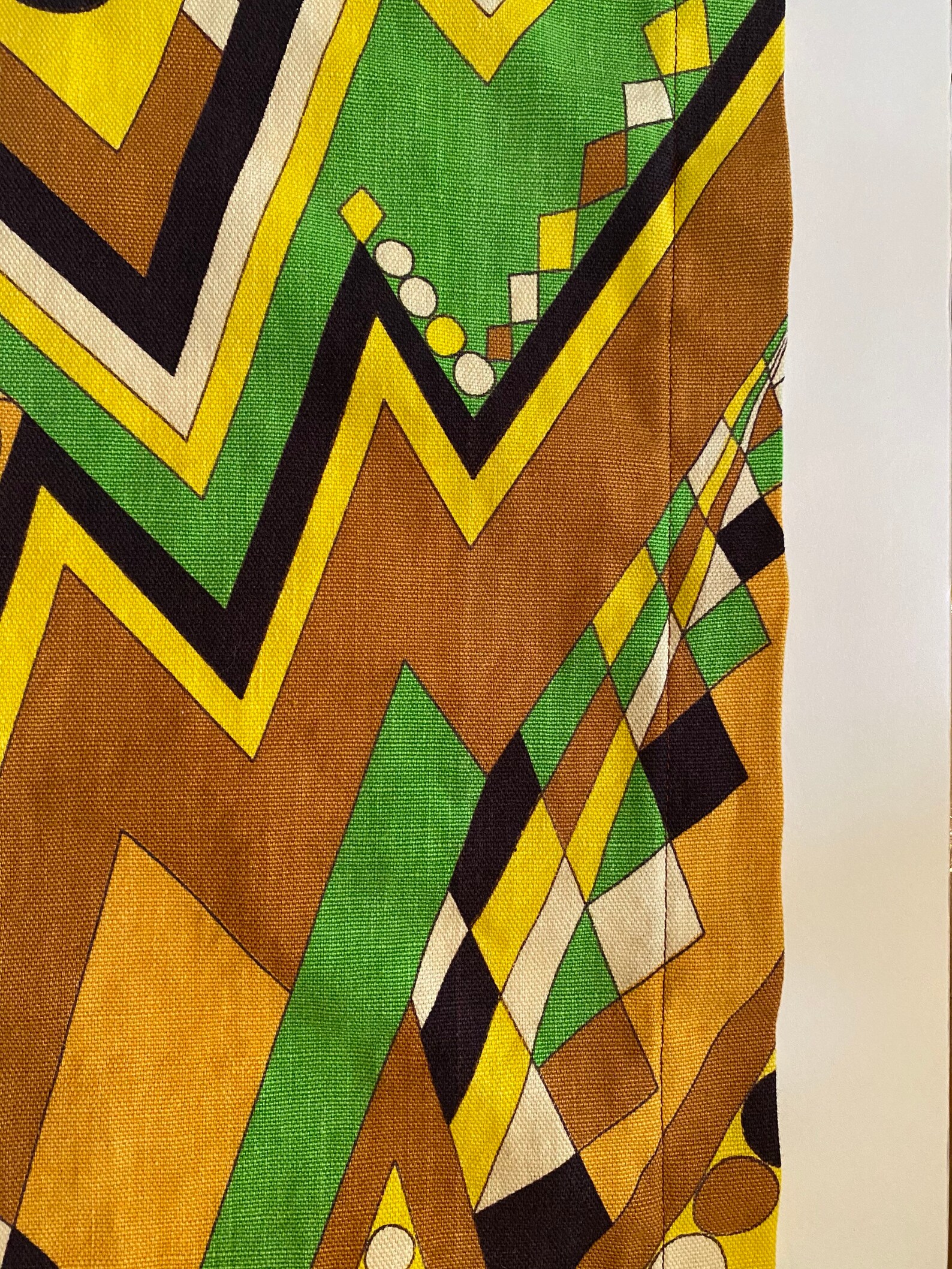 Fantastic funky retro vintage fabric 2 pieces/panels mid | Etsy