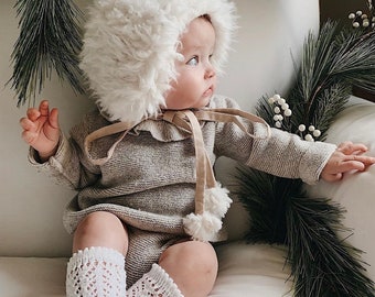 Olivia - Fall/ Winter baby bonnet