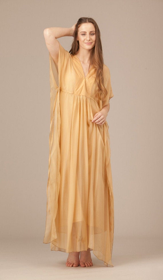 pure silk maxi dress