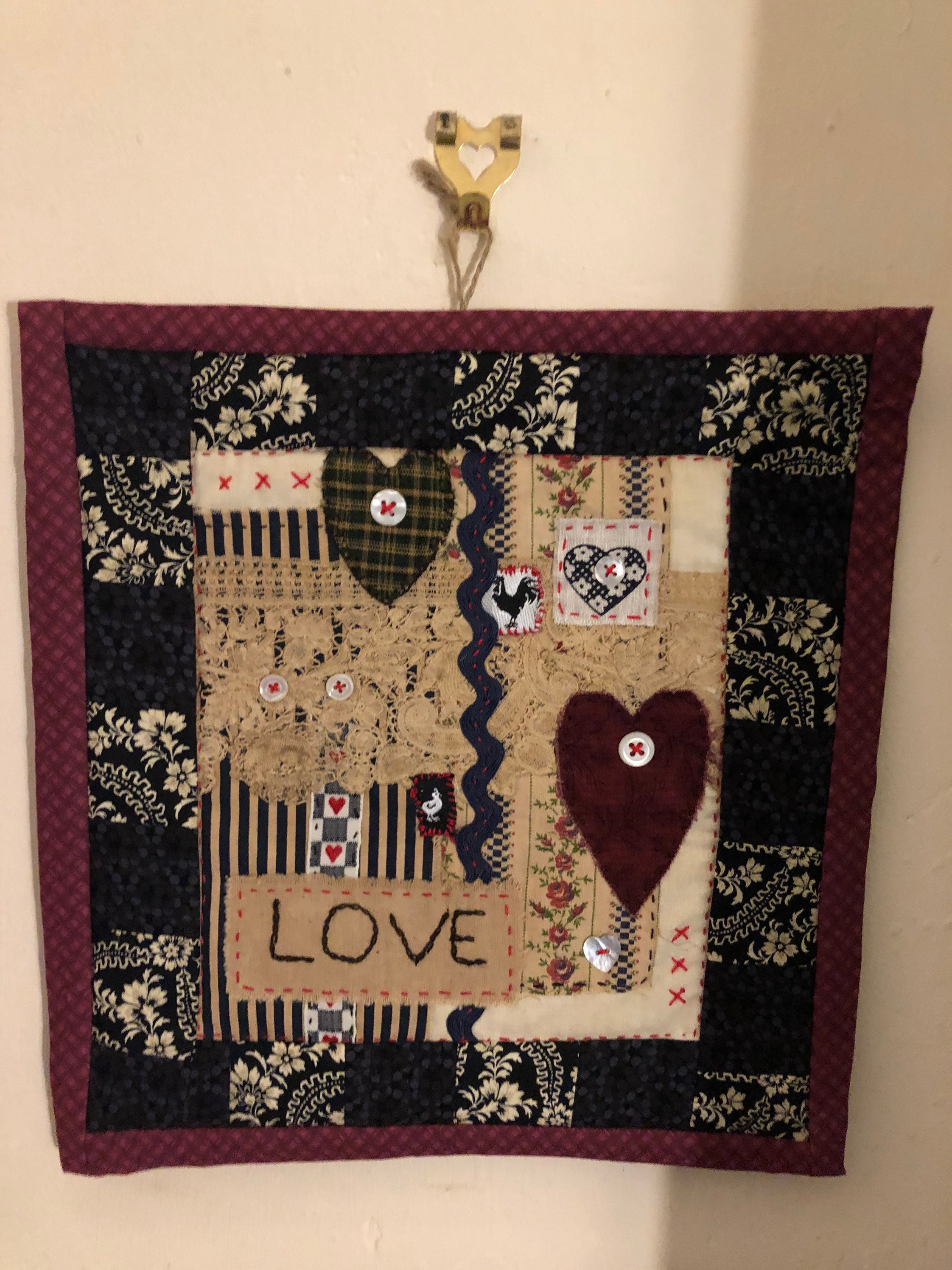 Vintage style wall hanging Etsy