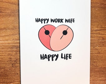 Work Wife Card, Work Wife Cards, Co Worker Bestie Gift, Coworker Bestie, Coworker Card, Funny Work Wife Card, Funny Work Bestie Card, Bestie