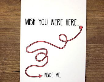 Long Distance Relationship Card, Long Distance Card, ldr card, Long Distance Relationship Gift, ldr, Valentines Day Card, Wish You Were Here