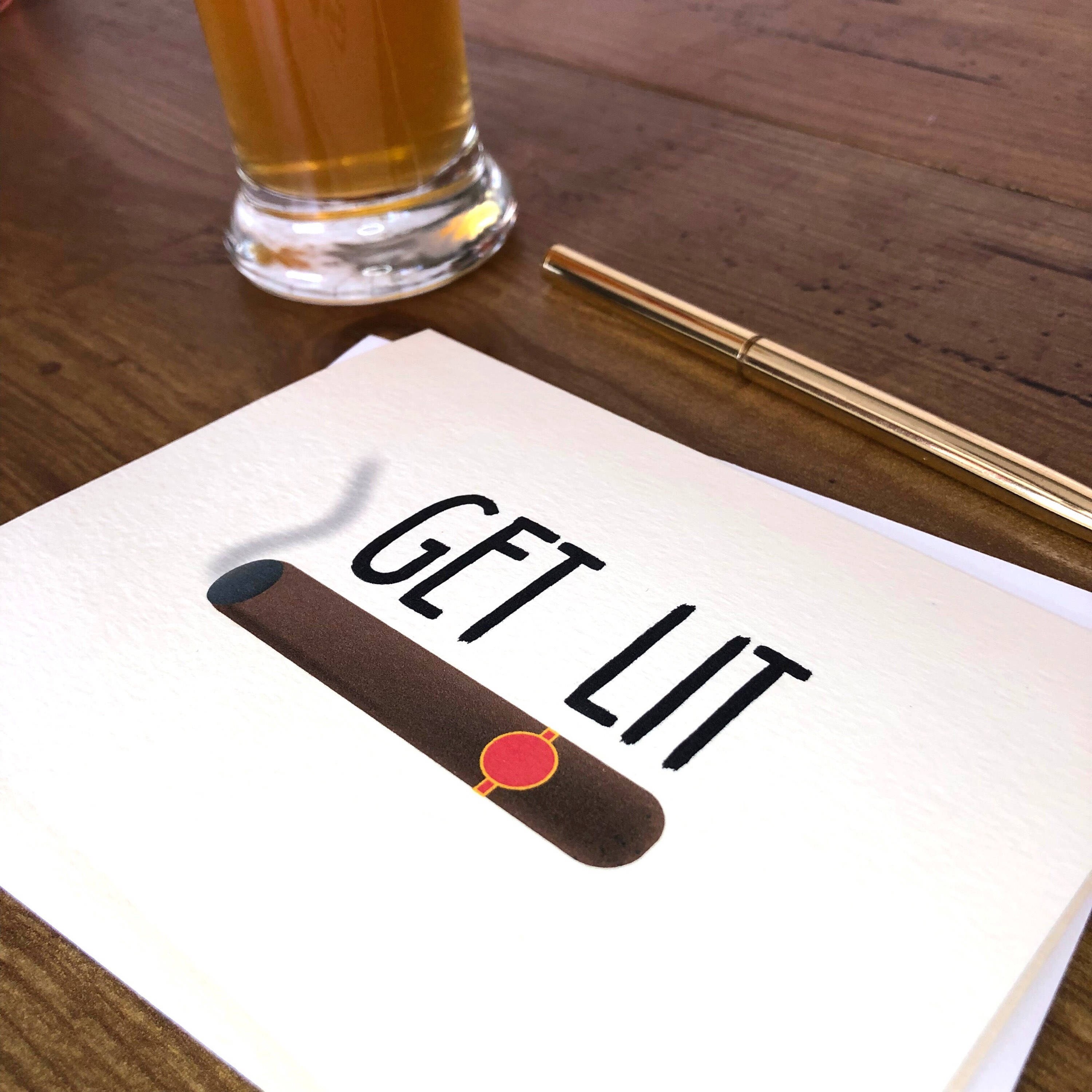 Birthday Card for Him Cigar Gifts Birthday Card for Etsy