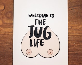 Welcome to the Jug Life | Funny Baby Shower Card | Funny Pregnancy Cards | Congrats on the Pregnancy Card
