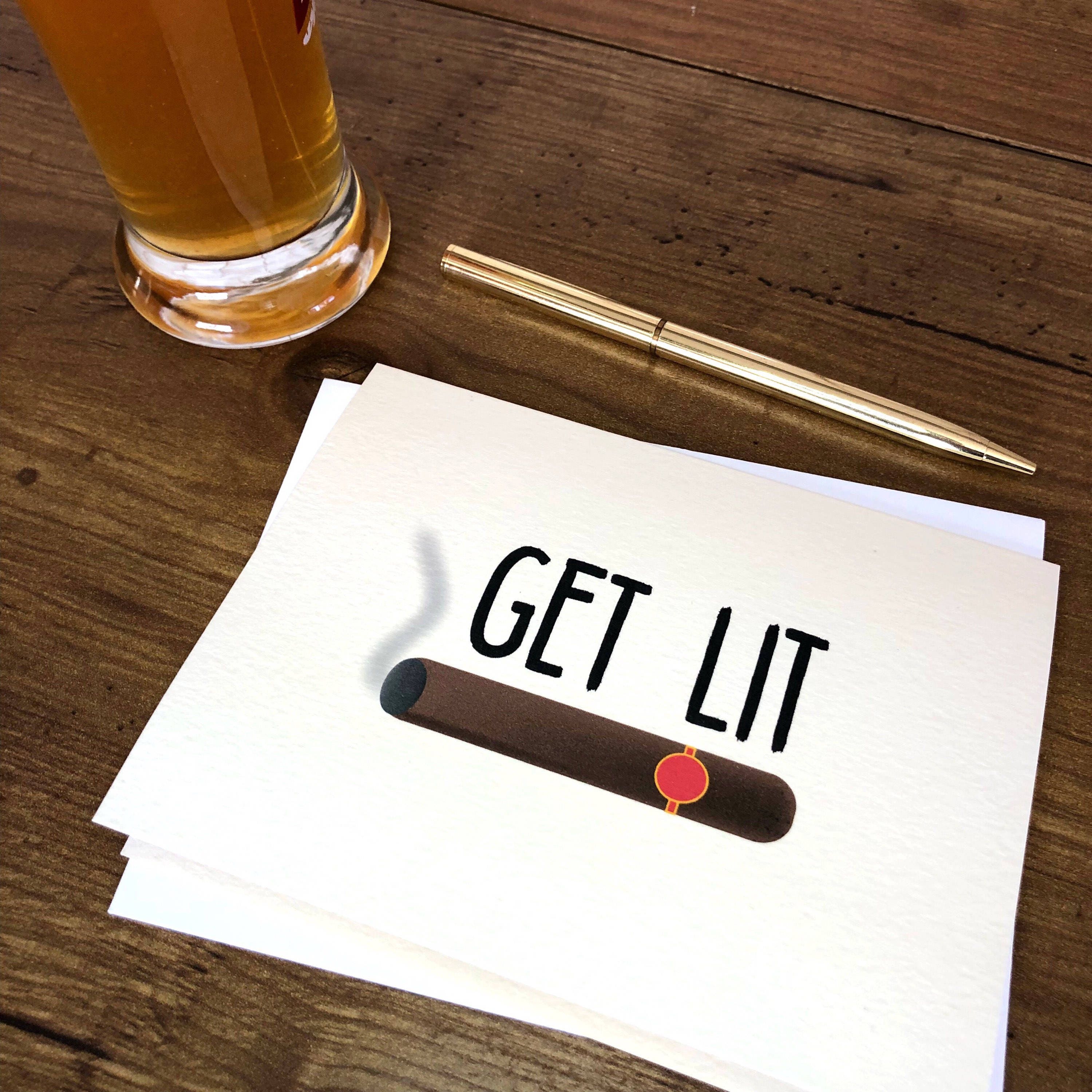 Birthday Card for Him Cigar Gifts Birthday Card for Etsy