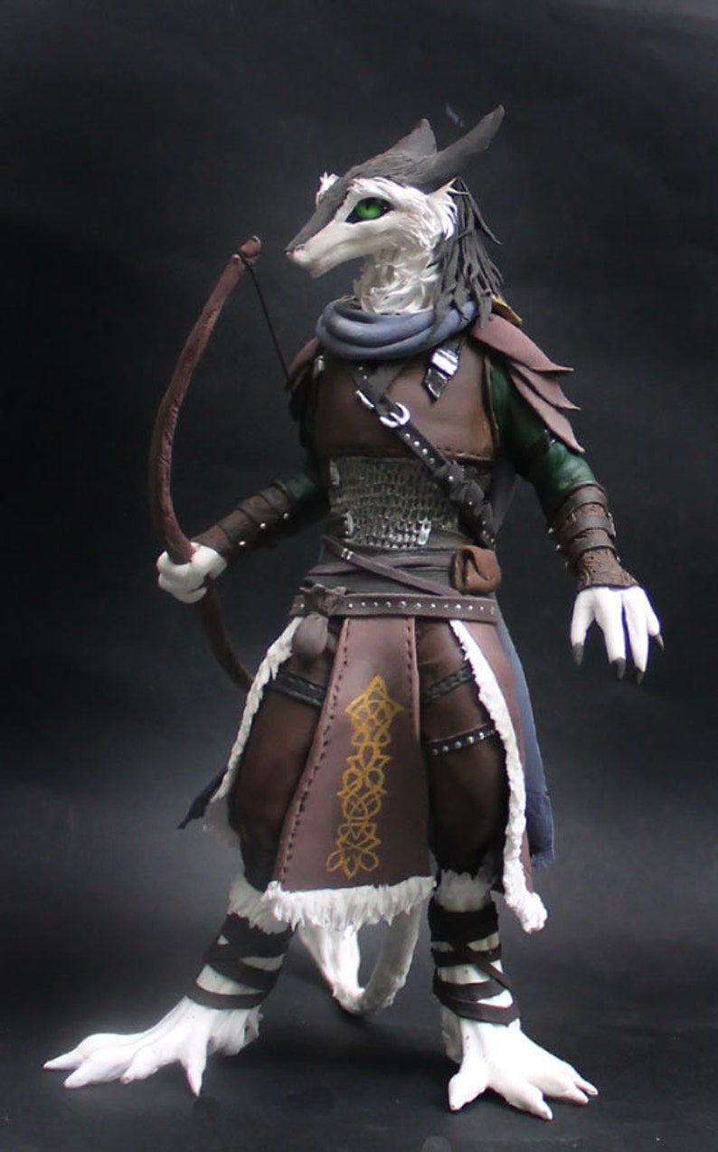 Sergal archer warrior furry figure fantasy armor collection Etsy