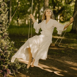 Farm Wedding Dress, Country Wedding Dress, Forest Wedding Dress, Modest Wedding Gown, Simple Bridal Dress, Goddess Gown, Deity Bridal Dress.