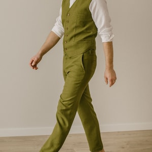 Casual Wedding Pants, Linen Trousers For Men, Simple Wedding Pants, Second Day Wedding Attire, Post Wedding Celebration Outfit.