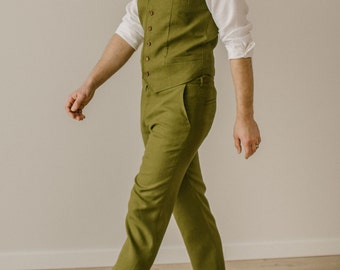 Casual Wedding Pants, Linen Trousers For Men, Simple Wedding Pants, Second Day Wedding Attire, Post Wedding Celebration Outfit.