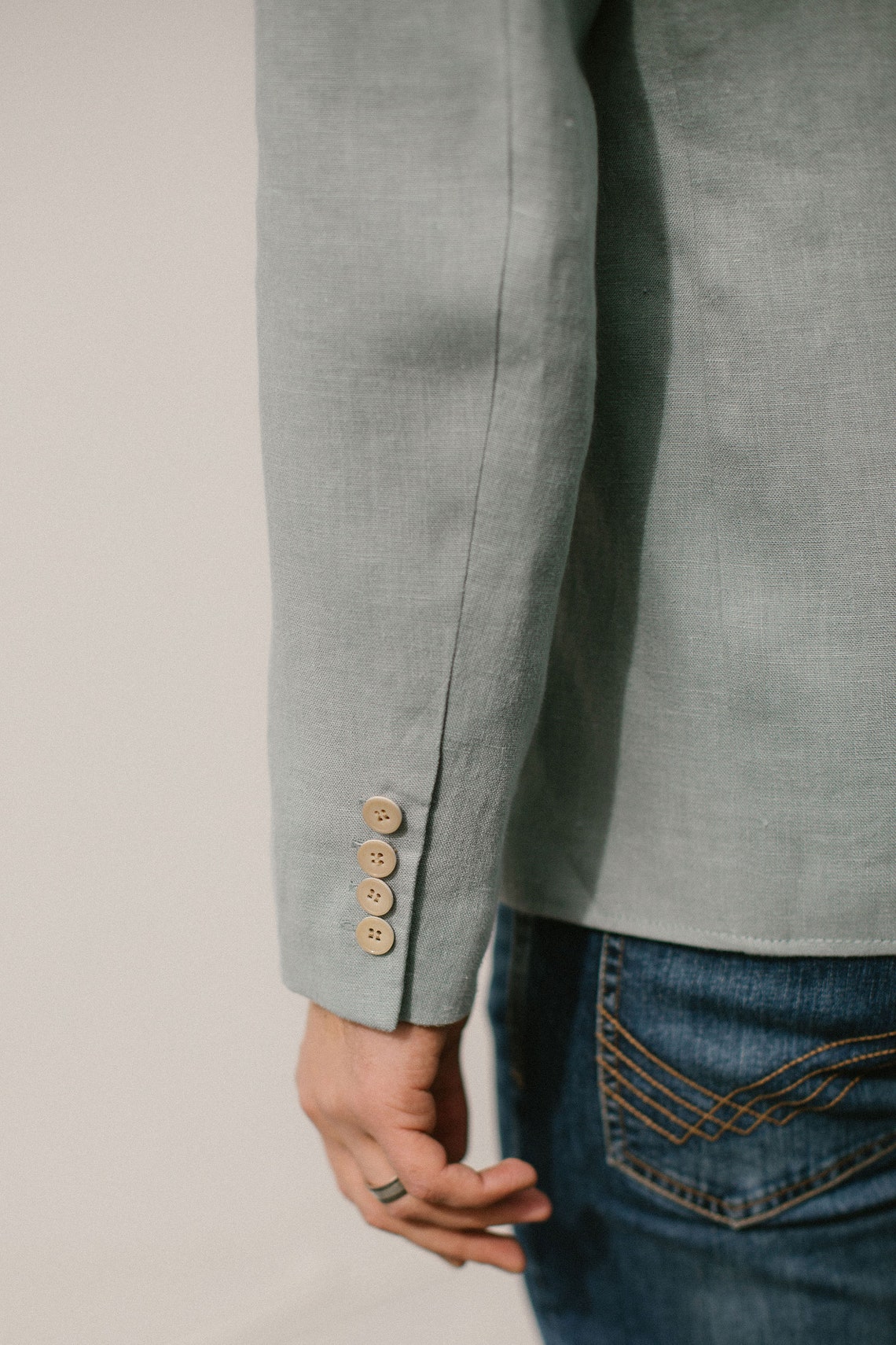 Linen Mens Overcoat Linen Jacket Mens Linen Jacket Men Etsy