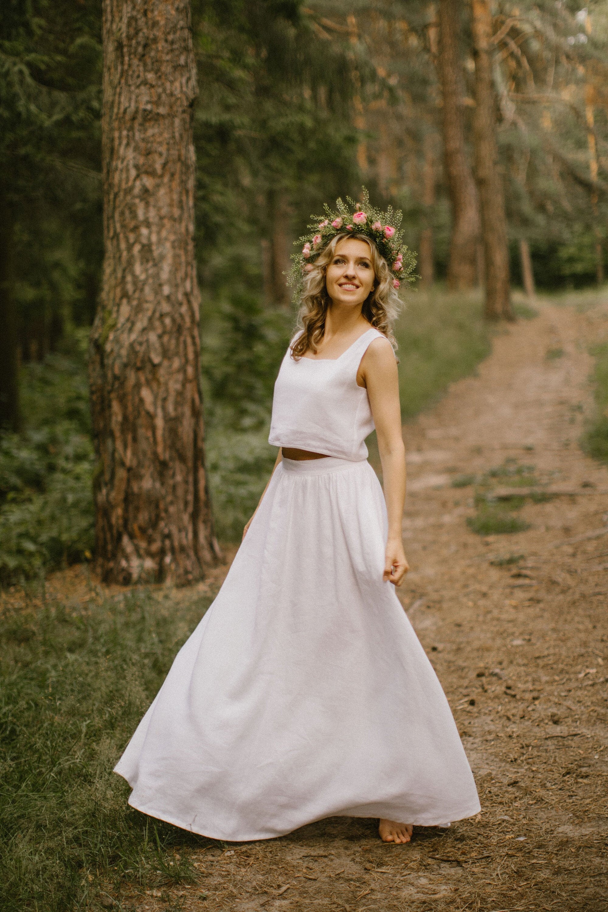 Two piece casual wedding dress clearance