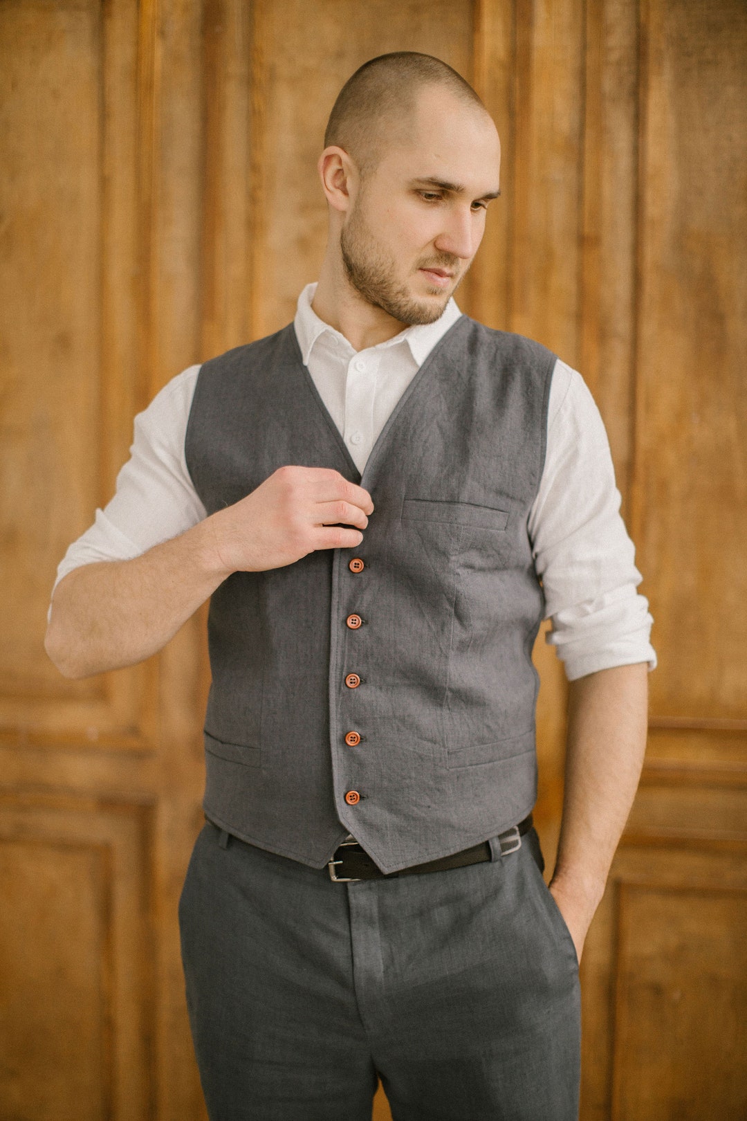 CUSTOM CULTURE】TAILORED LONG GILET 310T