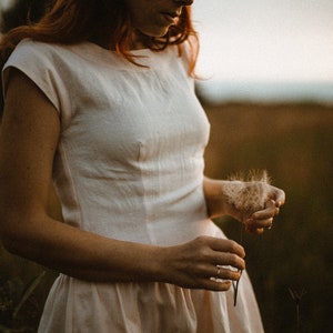 Linen Mother Of The Bride Dress, Rustic Dress, Boho Dress, Elegant Linen Attire, Romantic Gown, Custom Made Dress, Civil Wedding Dress. image 6