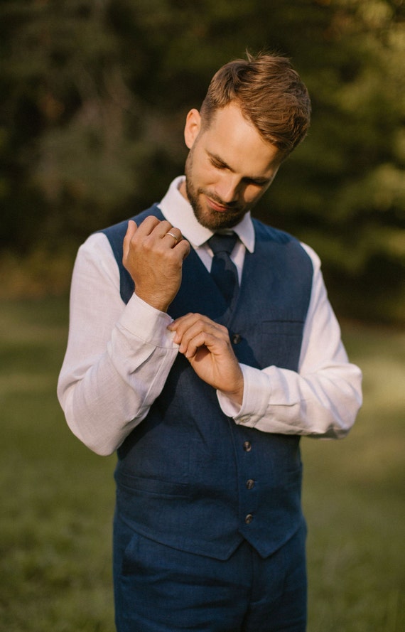 navy blue waistcoat