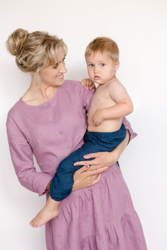 linen nursing dress