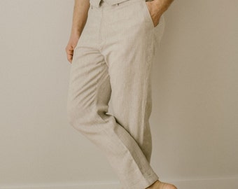 White Pleated Pants, High-waisted Pants, Custom Pants 