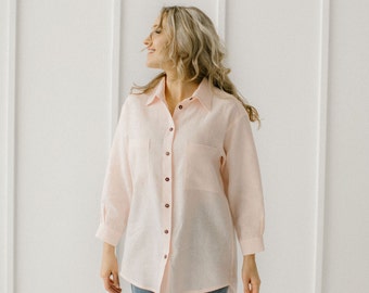 Oversized Linen Shirt, Comfy Linen Tunic, Baggy Linen Top, Flowy Linen Top, Casual Linen Tunic, Loose - Fit Linen Blouse, Relaxed Fit Shirt.