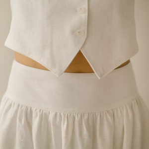 Linen Women's Vest, Women's Linen Waistcoat, Sleeveless Jacket For Women, Ladies Linen Vest, Linen Vest For Summer, Natural Fiber Vest image 6