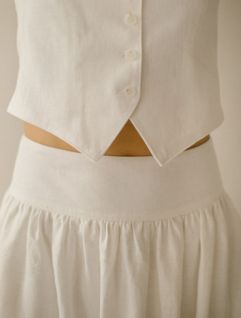 Linen Women's Vest, Women's Linen Waistcoat, Sleeveless Jacket For Women, Ladies Linen Vest, Linen Vest For Summer, Natural Fiber Vest image 6