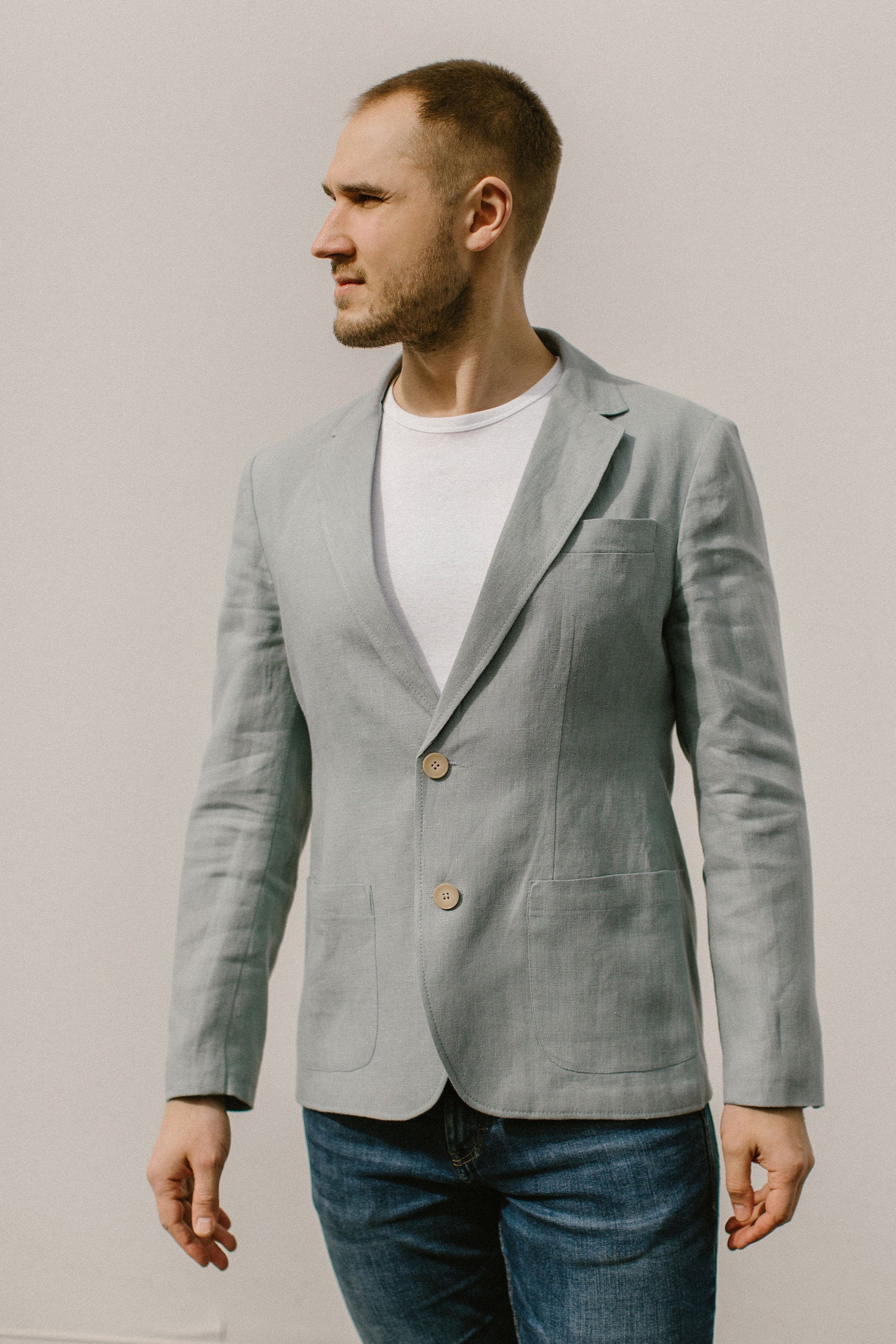 Linen Men's Jacket, Smart Casual Jacket, Classic Blazer for Men, Modest Wedding Jacket, Every Day Jacket, Flax Clothing for Men, Overcoat. - Etsy Linen Men's Jacket, Smart Casual Jacket, Classic Blazer for Men, Modest Wedding Jacket, Every Day Jacket, Flax Clothing for Men, Overcoat. - Etsy