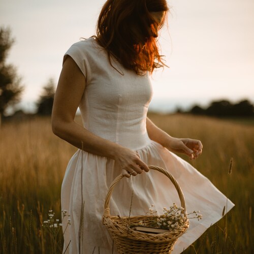 linen engagement dress White Engagement Dresses