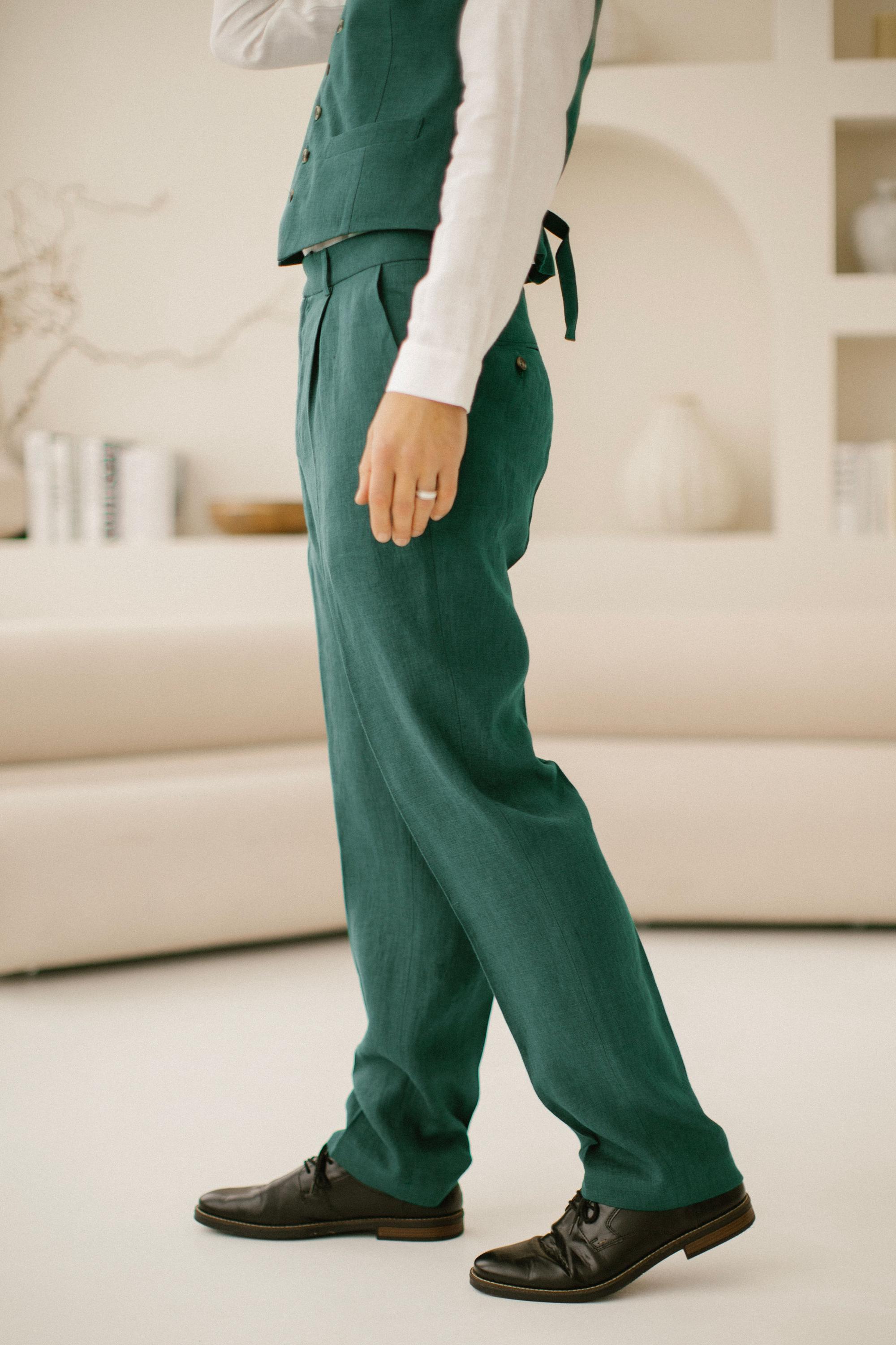linen dress pants men Mens Linen Dress Trousers