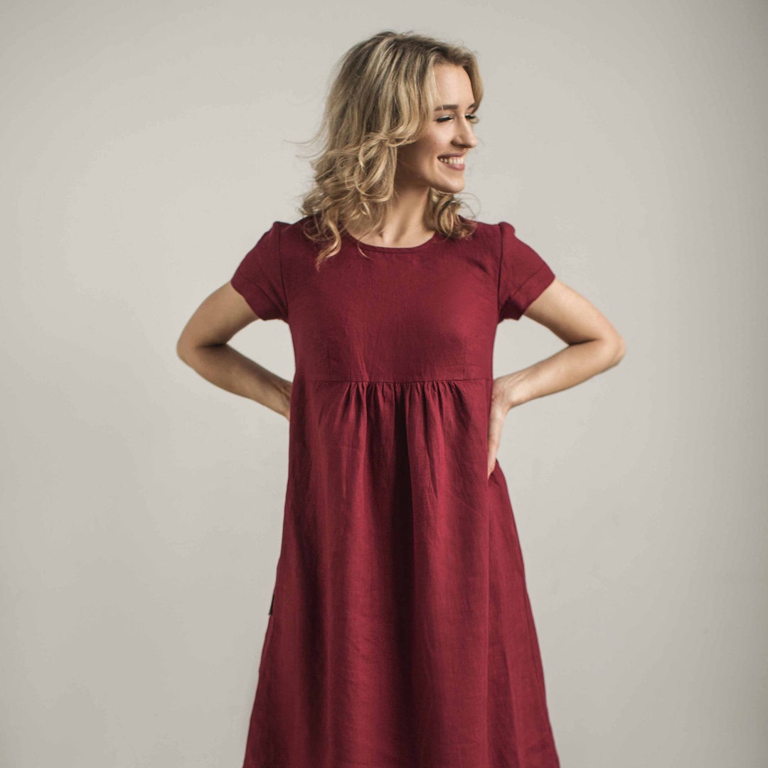 Linen Maternity Dress, Casual Maternity Dress, Pregnancy Dress, Loose ...