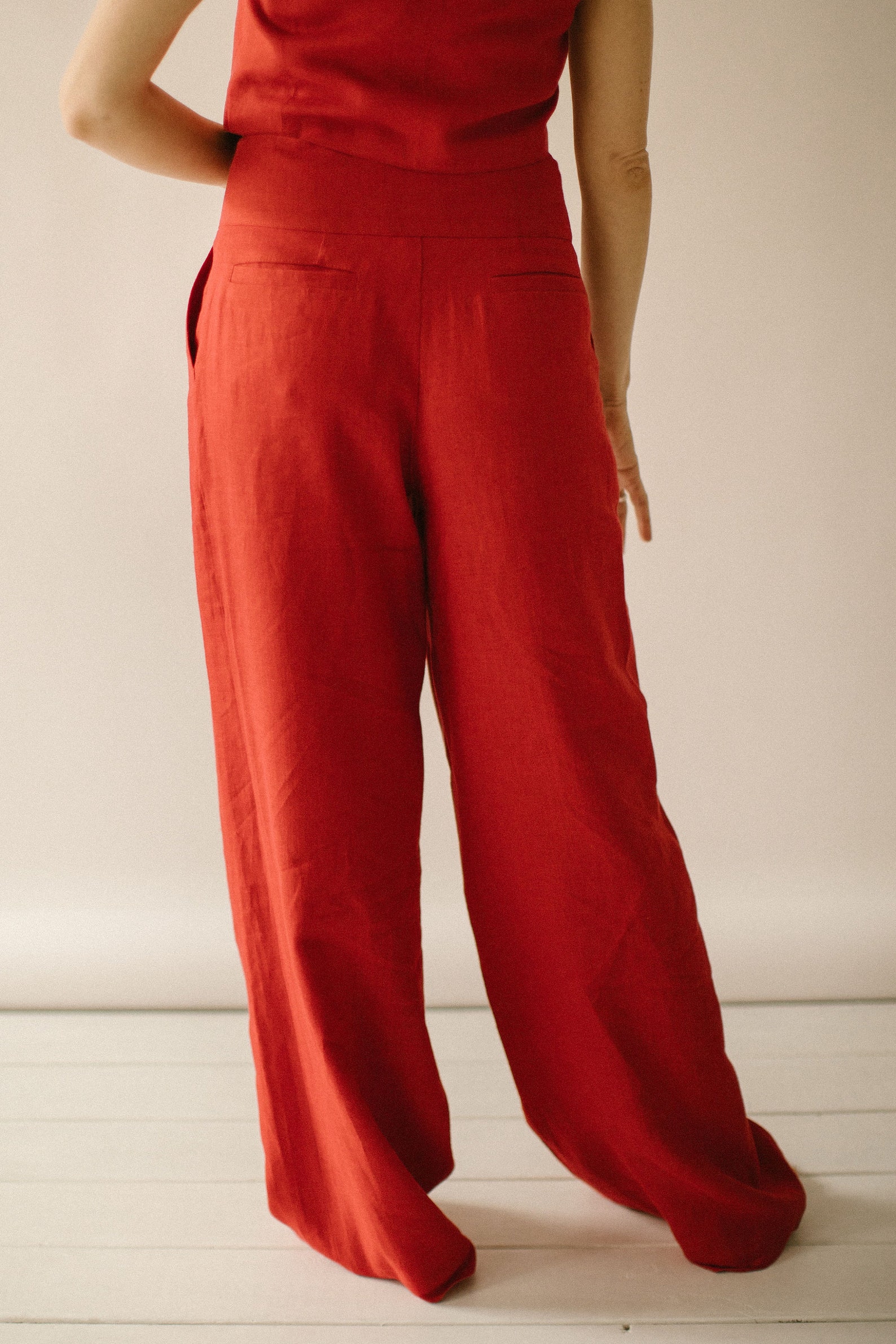 Linen Palazzo Pants Linen Trousers Wide Leg Pants Red Linen Etsy — free download