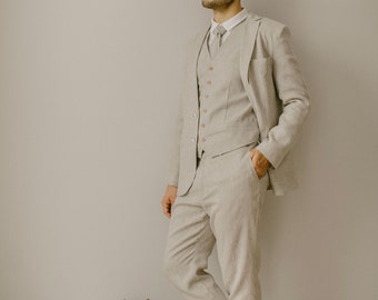 Abito da sposo rustico boho fatto a mano per uomo Completo