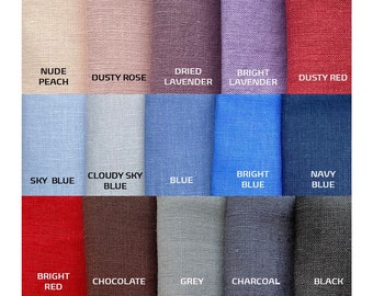 Linen color samples. 30 colors included.