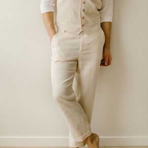 Carrot Fit Chino %100 Linen Pants,linen Pants Men,linen Men Style,linen  Mens Clothing,minimalist,relax Fit,summer Clouthing,summer Gift 