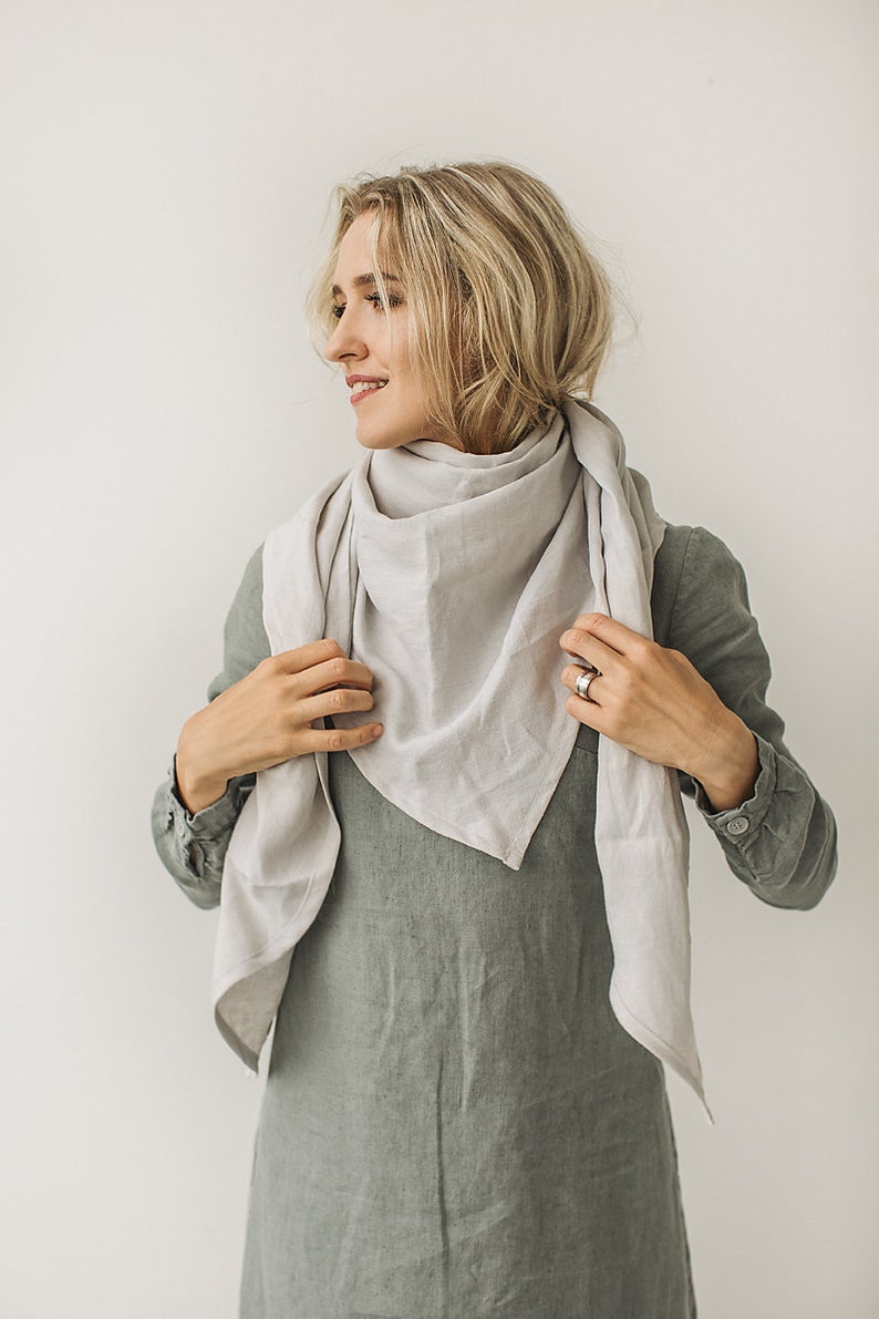 Linen Scarf Women Shawl Wrap Scarf Linen Accessories Women Etsy