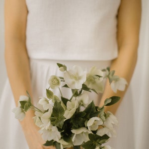 Linen Two Piece Wedding Dress.