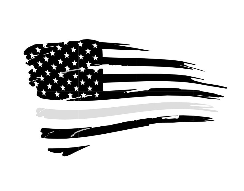 First Responder Tattered Flag Vinyl Decal Blue Line Flag | Etsy