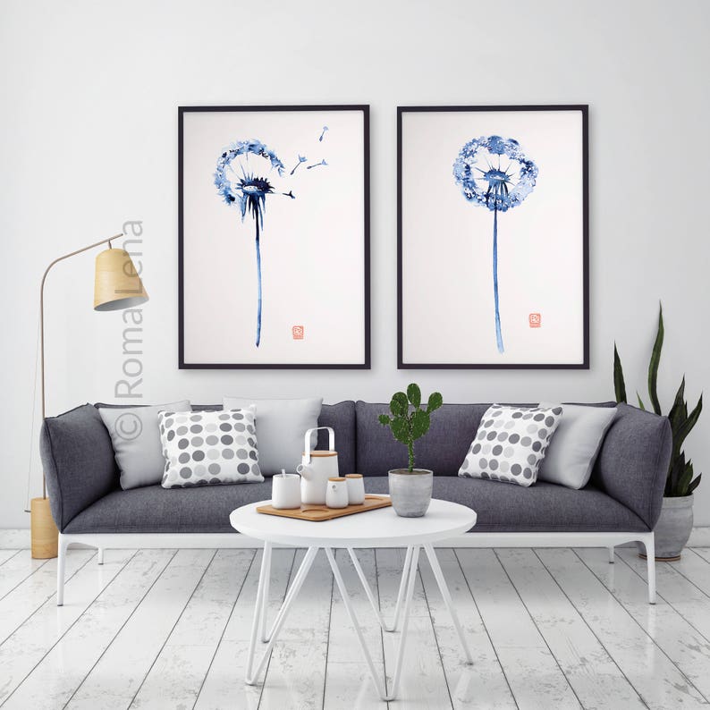 Boho Single Feather Ink Print Art Black White Grey Color Modern Home Decor 11x14 Poster Only