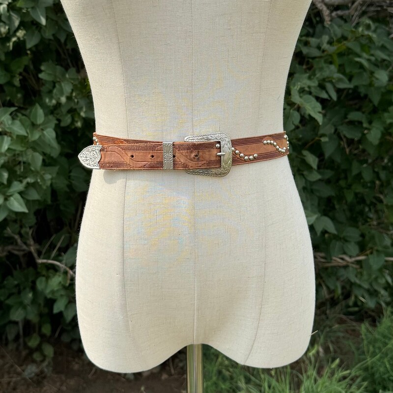 Vintage Stone Studded Western Belt