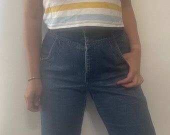 Vintage Bareback Blue Denim Roper Jeans Size 32 x 33