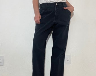 Vintage Black Rockies High Waist Bareback z dżinsami Western Rozmiar W34 x L28