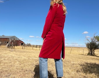 Vintage Red Velvet Coat