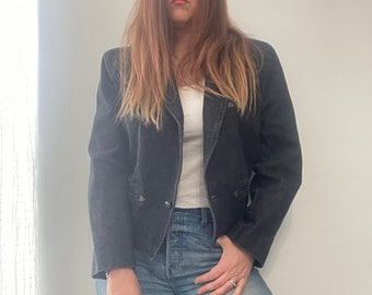 Vintage Leather Gap Jean Jacket 90s Old Trucker Jacket G Jean Type