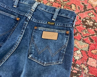 Vintage Wrangler Made in USA Blue High Waist Western Jeans W28 L34