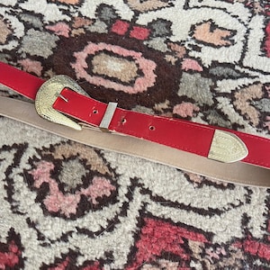 Red Patent Belt - Etsy display picture 2