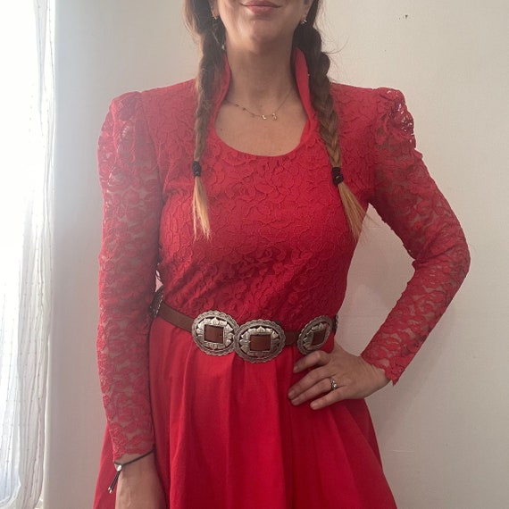 Unique Party Wear Indo Western Dress in Red and Grey