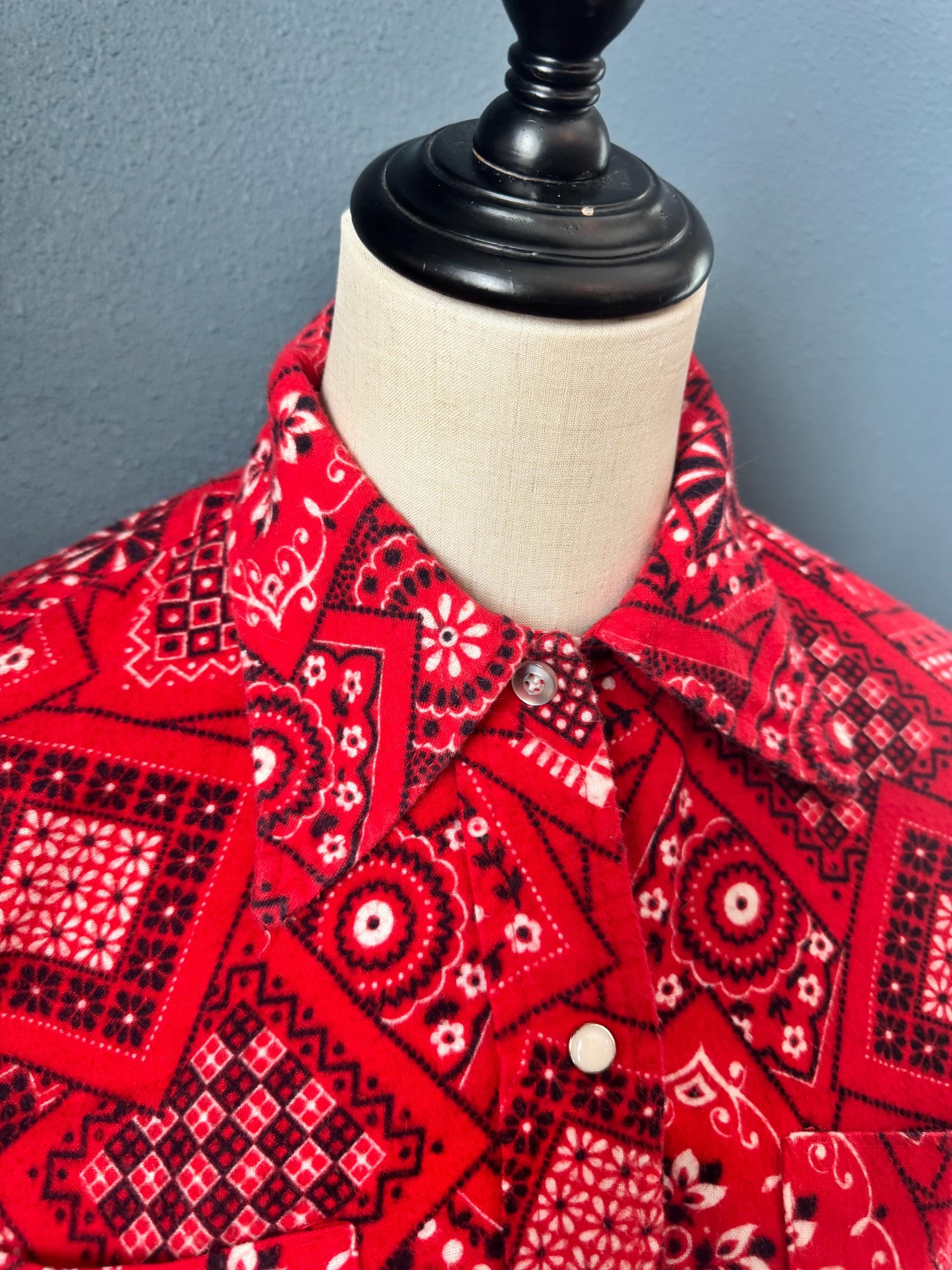 strapless open back dress Red Bandana Patchwork Shirt