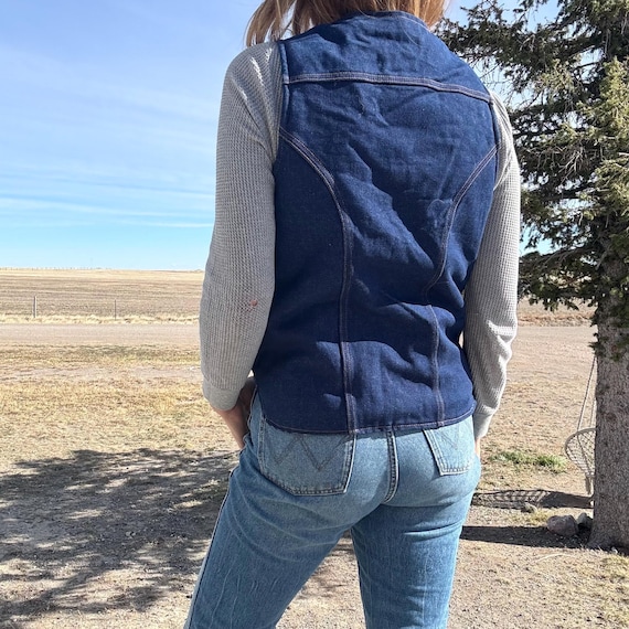 Vintage 70s Wrangler Made in USA Faux Sherpa Line… - image 2