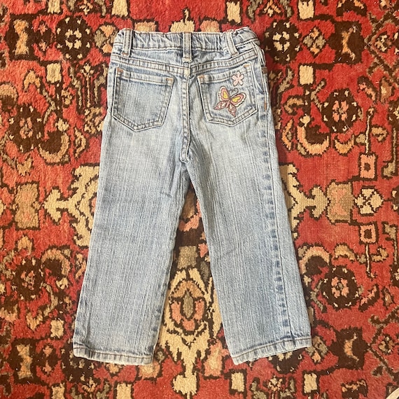 Vintage Little BB Toddler Girls Butterfly Jeans S… - image 4