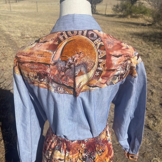 Vintage Two-Piece Southwestern Blouse and Circle … - image 4