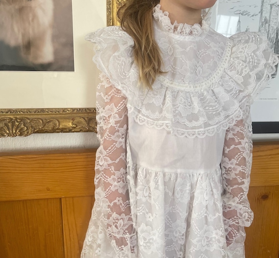Girls vintage lace dress best sale